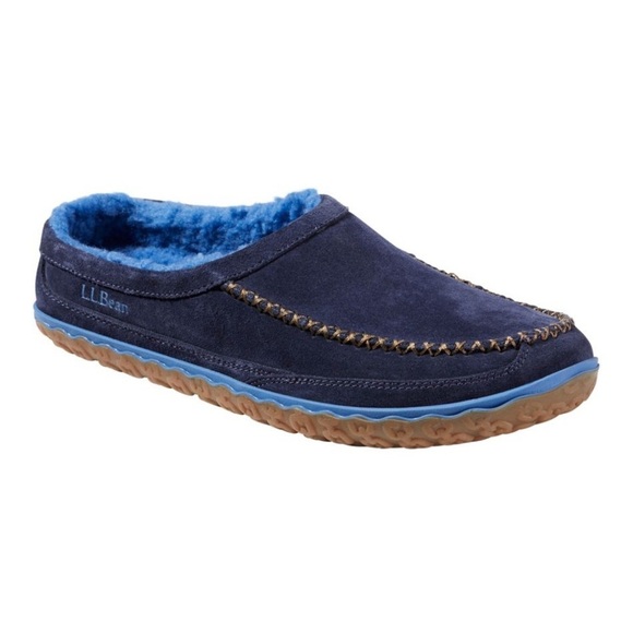 L.L. Bean Blue Suede Slippers main image 4